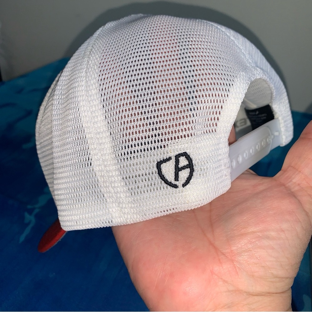 Taylor Orange and White trucker cap 110 Flexfit  Snapback - Picture 3 of 7